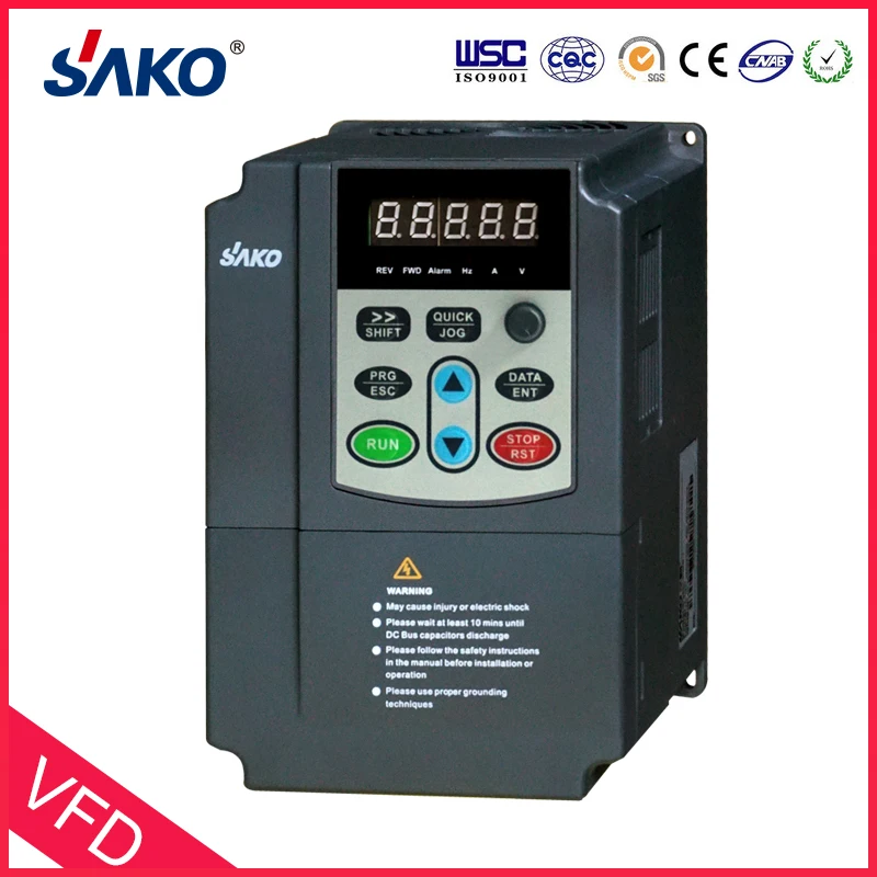 Трехфазный вход SAKO SKI600 380 В 1 5 кВт 2HP VFD инвертор с переменной частотой для контроля
