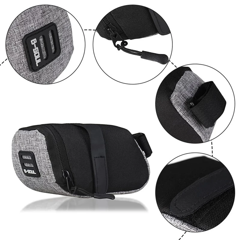 

Nylon Mountain Bike Bags Bicycle Storage Saddle Bag Waterproof Seat Cycling Tail Rear Pouch Bicycle Saddle Bags Bike Accessories