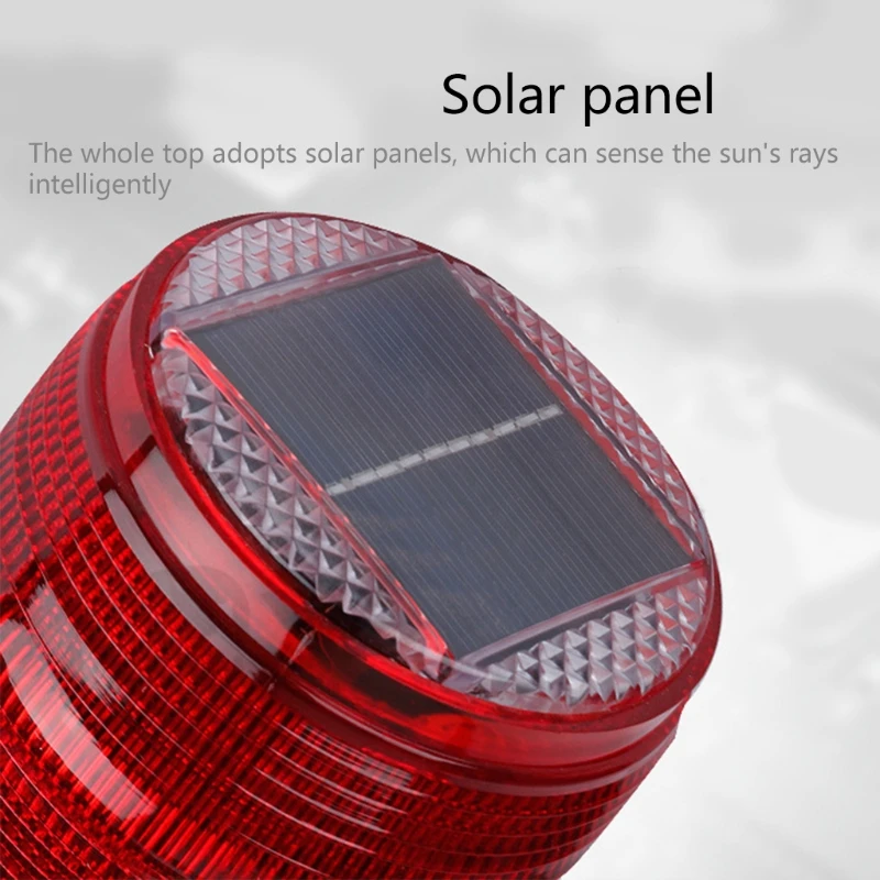 

Solar Flashing Warning Light Strobe Emergency Headlight LED Strobe Warning Lamp 1XCE