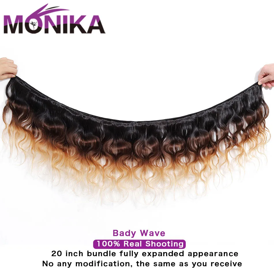 Monika волосы медовый блонд пучки объемные волнистые Омбре человеческие плетение