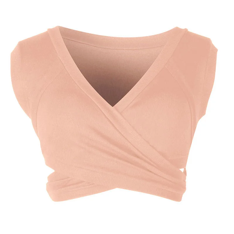 Модный женский Повседневный сексуальный укороченный топ на бретелях Женская