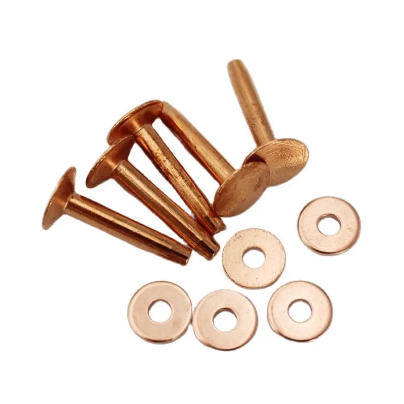 

100 Pack 12x21mm Copper Rivets & Burrs