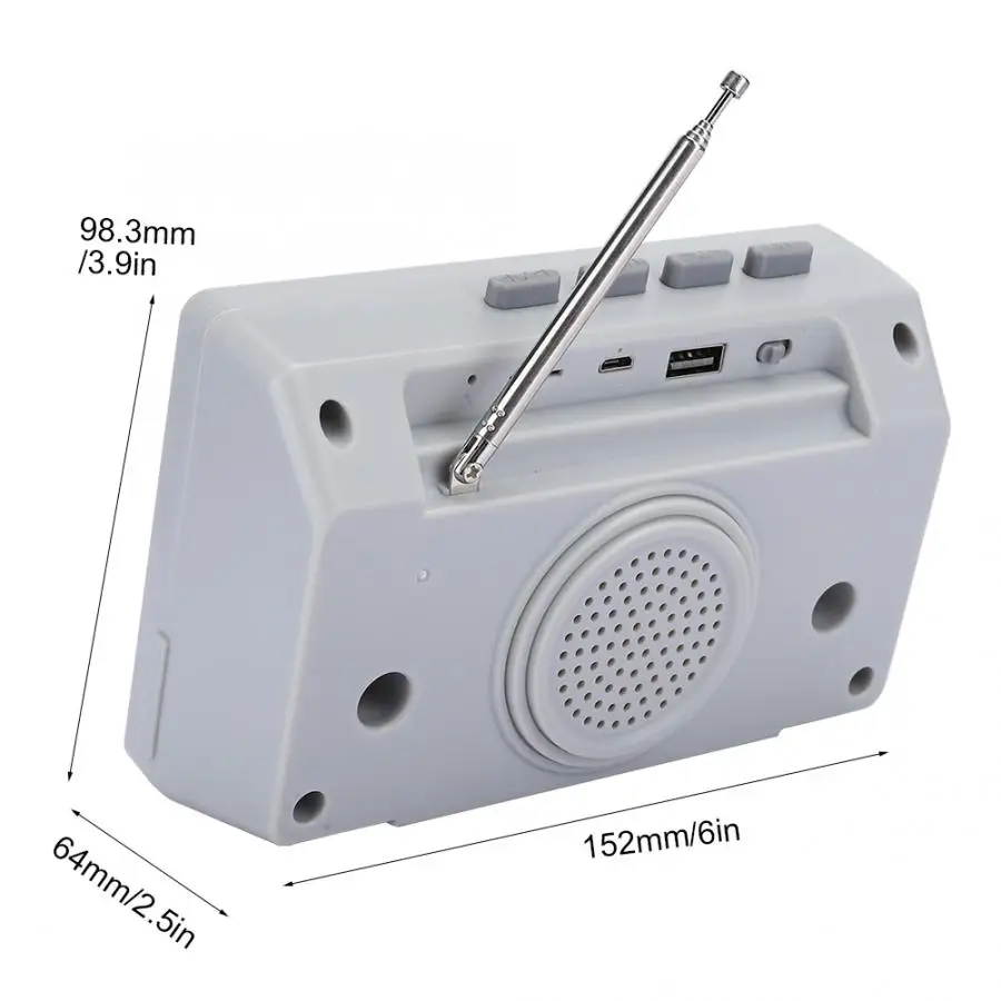 Ретро Bluetooth динамик портативный стерео с fm радио беспроводной музыкальный плеер
