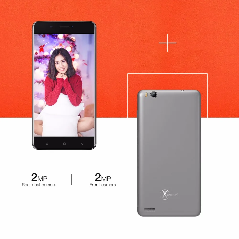 Смартфон KENXINDA V6 4,5 дюймов Android OS V7.0 Qcta-Core 1,2 ГГц 1 Гб ОЗУ 8 Гб ПЗУ 1700 мАч 3g мобильный телефон с двумя картами