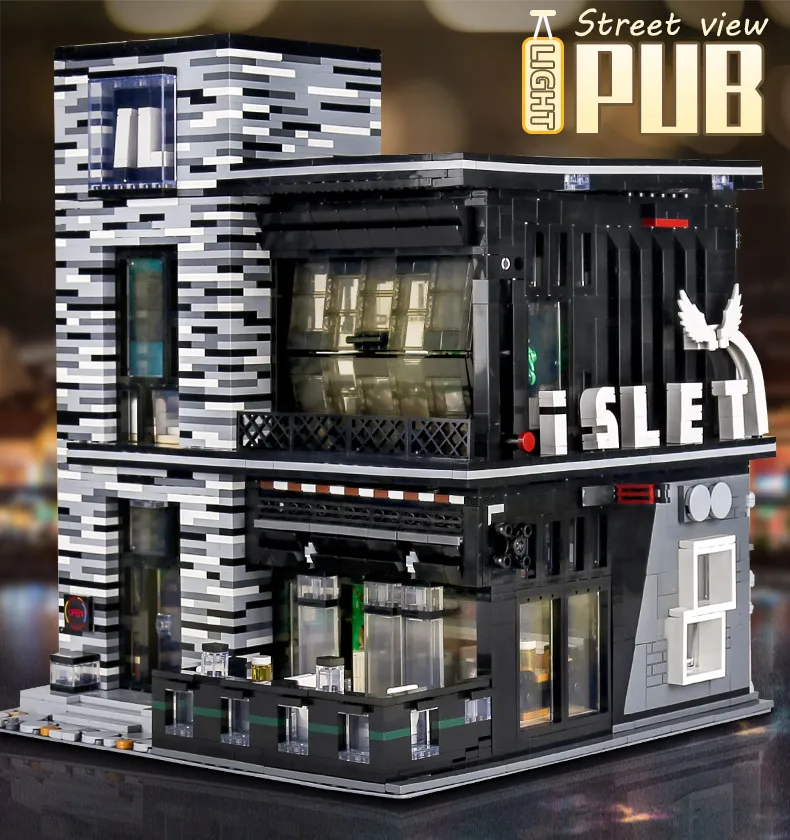 

MOULD KING Streetview Building Blocks The MOC PUB and Restaurant Modular model sets Assembly Bricks Kids Educational Toys Gifts