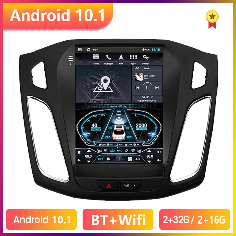 Android 11 Vertikale Tesla Steuergerät Auto GPS Multimedia Auto Radio Navigation MP5 Player Für Ford Focus 3 Mk 3 Salon 2012-2017