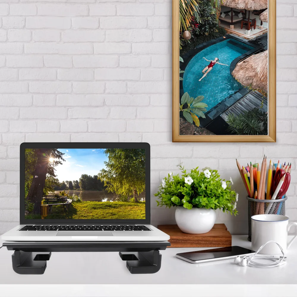 

1pc Laptop Elevated Rack Prevent Hunchback Computer Stand Display Storage Holder