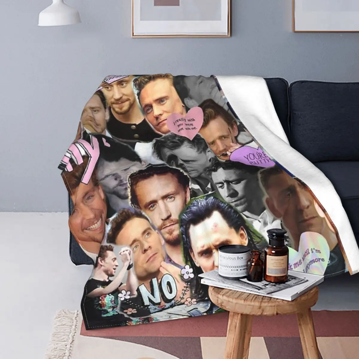 

Manta de punto de Tom Hiddleston, ropa de cama, Colcha suaves y carlidas, de Thomas, William, Hiddleston, Actor