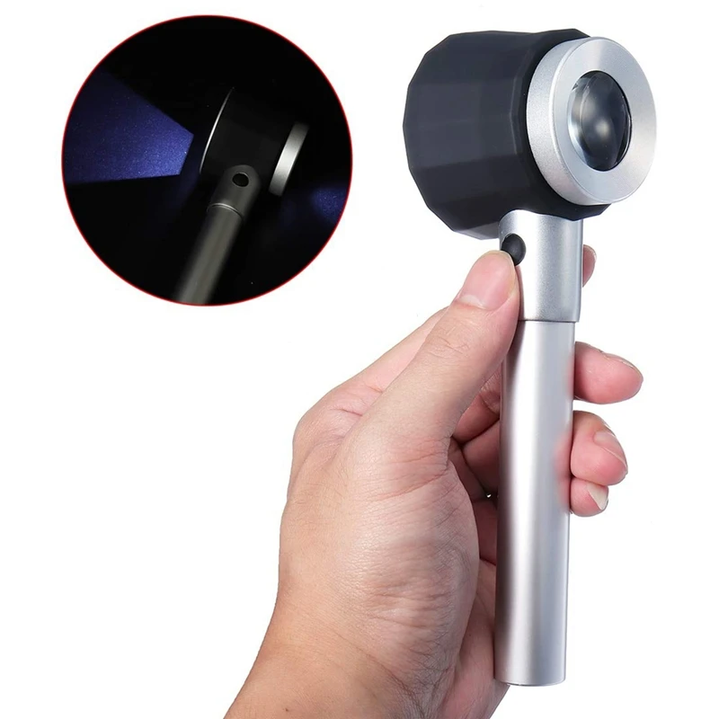 Ручное увеличительное стекло 45X металлические лупы с калибровкой|Лупы| |