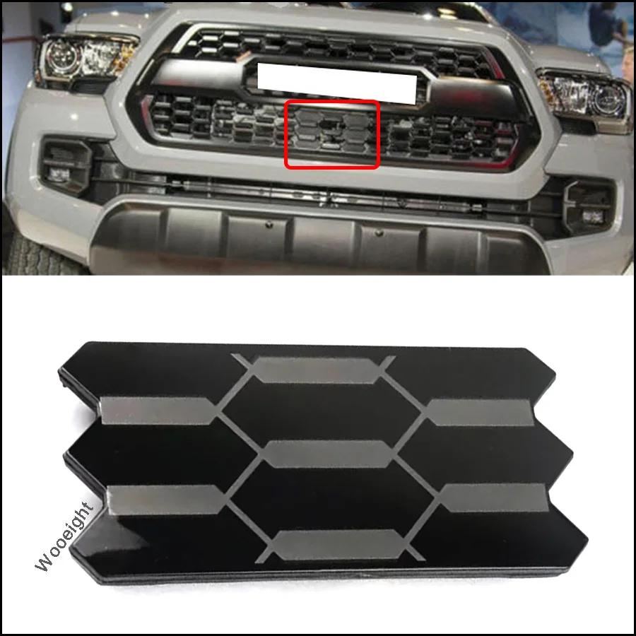 

Wooeight 53141-35060 ABS передняя решетка для гриля автомобиля гарнир Крышка датчика радиатора подходит для Tacoma TRD PRO автомобильные аксессуары