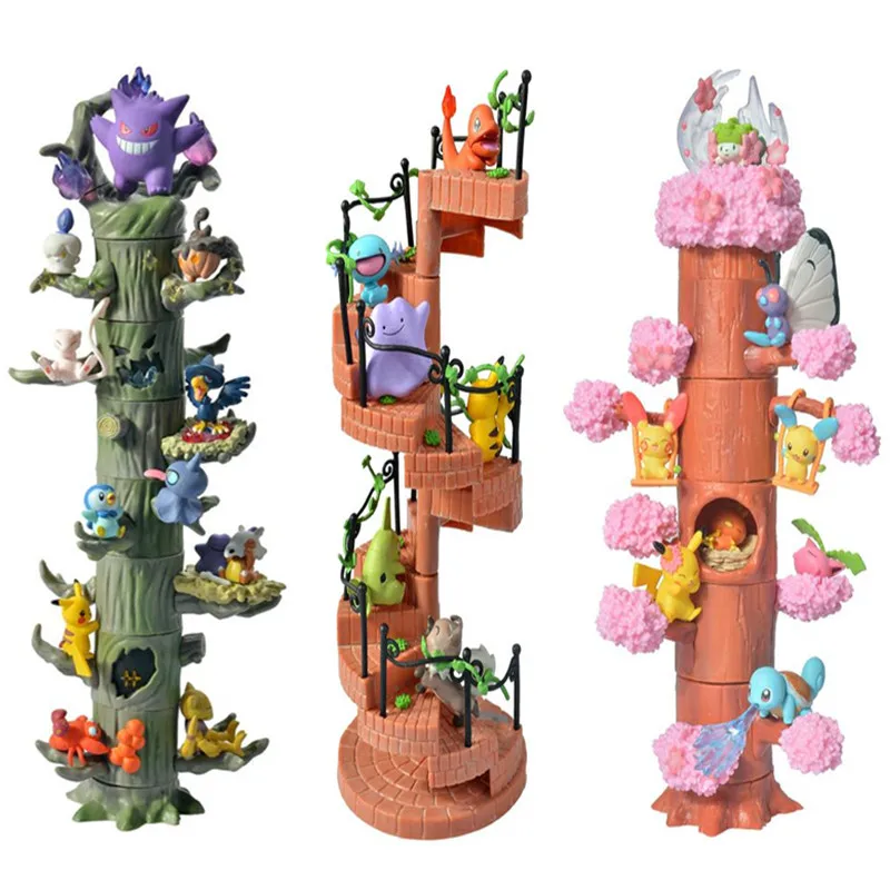 

PokÃ©mon Pikachu Halloween Forest Stump Elf Geng Ghost Fantasy Variety Monster Decoration Doll Toys For Children's Birthday Gift