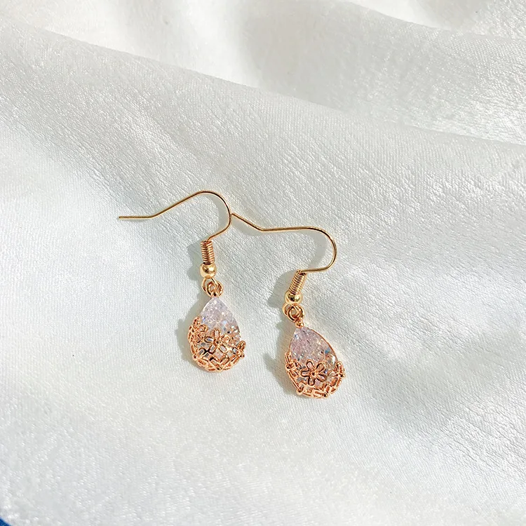 Кристи Тина Zirkon геометрические Baumeln Ohrringe fulr Frauen Bijoux Изысканный вассер тропфен