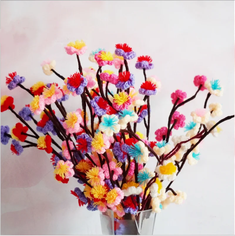 Ручной Работы Цветочная композиция цветок сливы искусство домашнее украшение