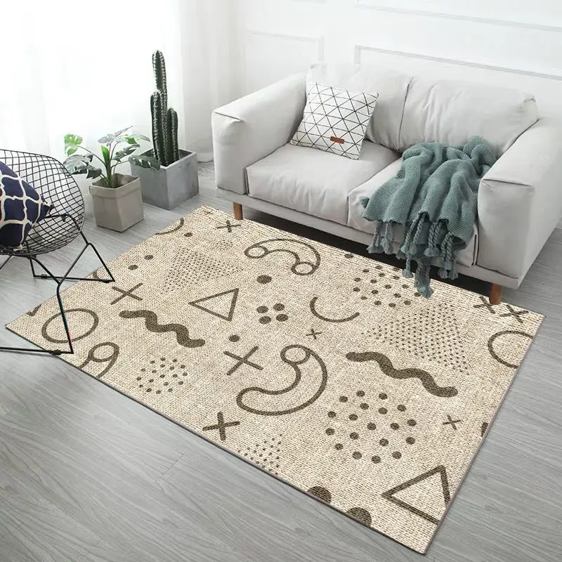 

Nordic Carpet Living Room Coffee Table Cushion Modern Minimalist Bedroom Sofa Cute Room Bedside Blanket Full of Floor Mats