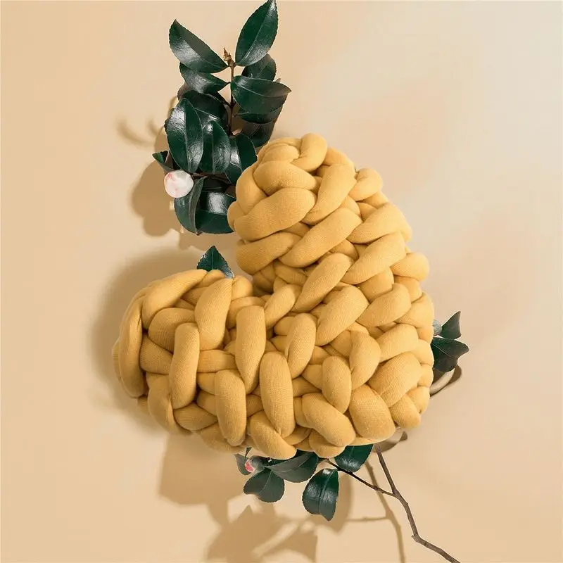 Современная хлопковая подушка ручной работы в форме сердца с узлом мягкая фото