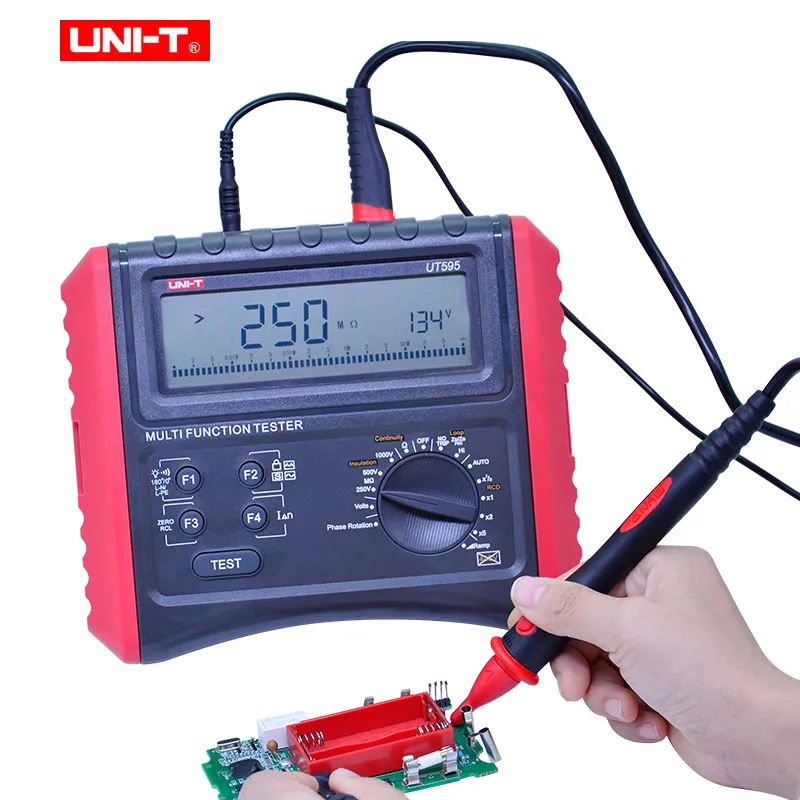 Цифровой RCD тестер UNI T UT595 многофункциональный тестеры контура заземления