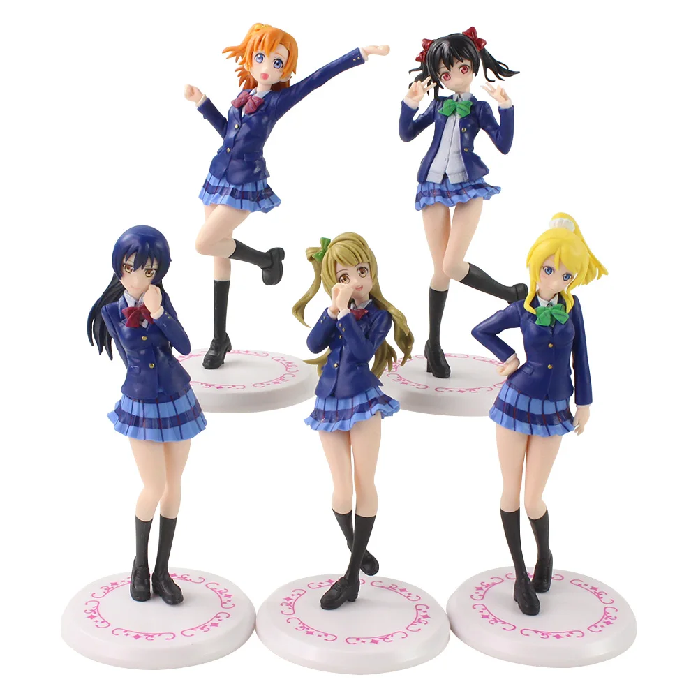 5 шт./компл. Аниме K-on! Акиямн Мио Юи Хирасава тайнака ритсу Котобуки цумуги ПВХ