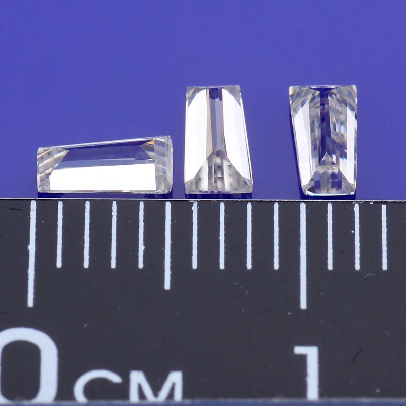 DEF белый цвет высокое качество трапециевидная огранка 1 5X2 5X5 мм VVS муассаниты