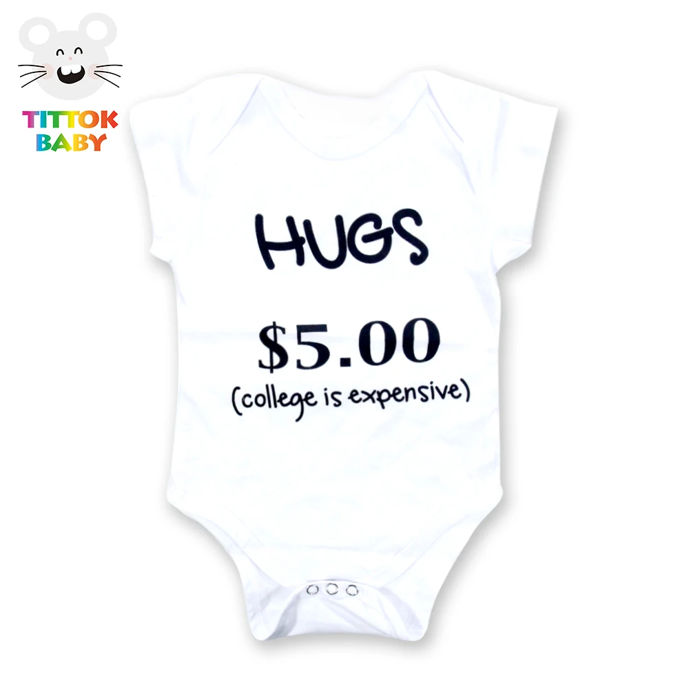 Забавный детский белый боди с короткими рукавами 2018 одежда для маленьких