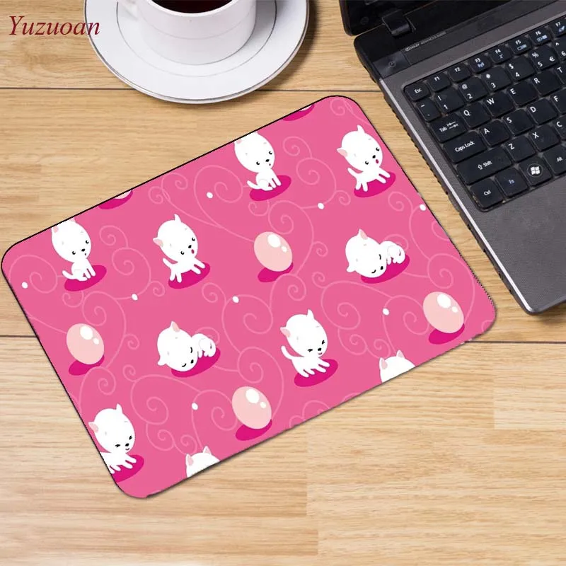 Yuzuoan милый кошачий коврик для мыши домашних животных подарок принять изображение