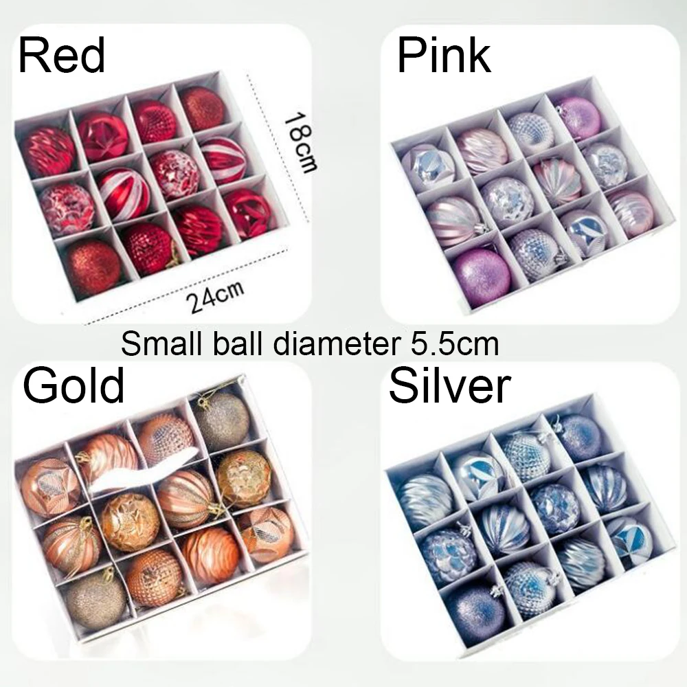 12 шт. 6 см новогодняя елка Декоративный Шар блестящий шар для рождевечерние