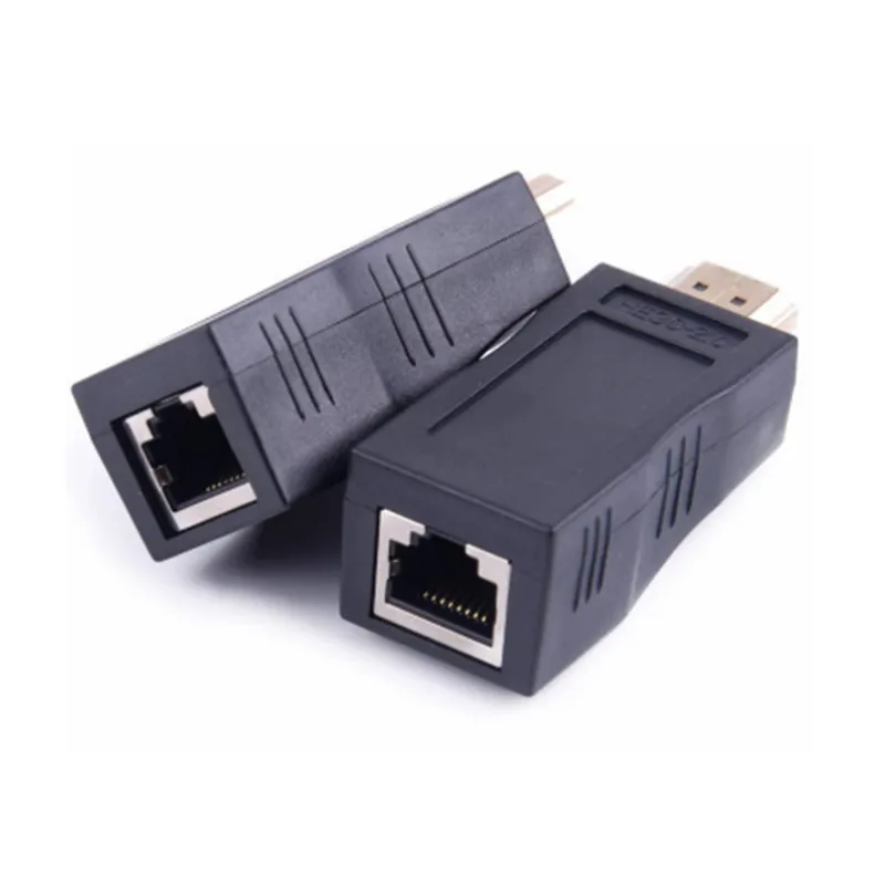 HDMI-совместимый удлинитель 4K RJ45 порты Сетевой до 30 м больше CAT5e / 6 UTP фотокабеля |