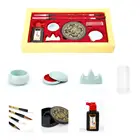 Кисточки для письма для китайской каллиграфии, набор для обучения камень печать