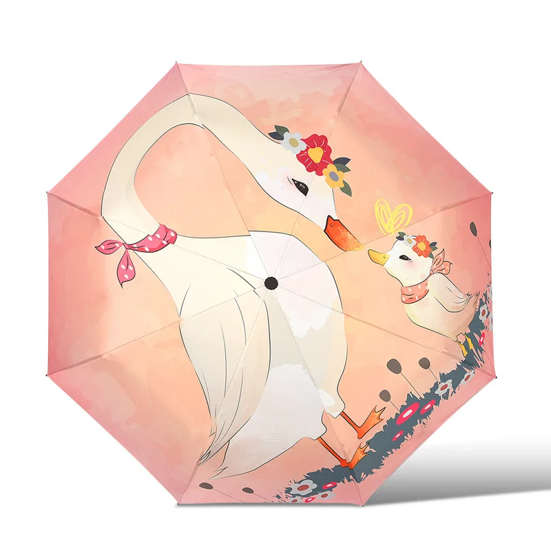 Складной зонт солнцезащитный анти-УФ Водонепроницаемый женский зонтик