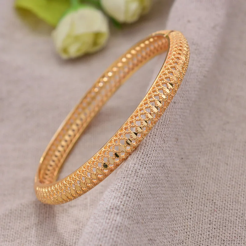 

1Pcs/lot Ethiopian Africa Gold Color Bangles for Women Wife Bride Bracelet African Wedding Jewelry Middle East Items