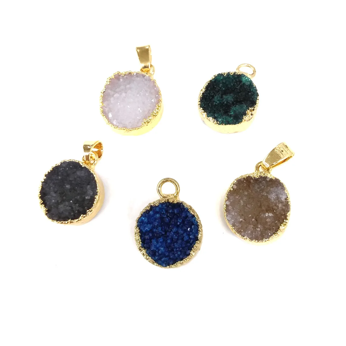 Натуральный камень Агаты кварцс подвеска в форме зуба ожерелье кристалл кластер