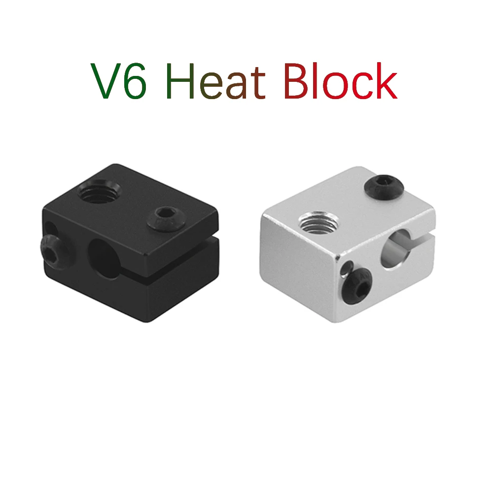 

Aluminium V6 Heat Block For V5 V6 J-head Extruder HotEnd 3D Printers Parts Heater Hot End Heating Accessories 20*16*12 mm