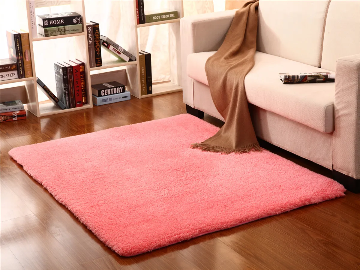 40X60 см однотонный ковер Розовый Фиолетовый толстый нескользящий коврик для