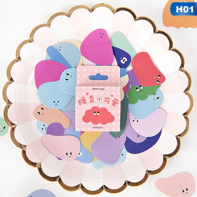 

46 шт./кор. Kawaii канцелярские наклейки конфеты фасоли наклейки для скрапбукинга сделай сам для украшения Дневник Школьные принадлежности