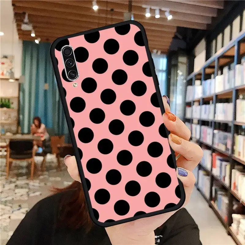 

Polka Dot Striped Heart Phone Case For Samsung A20 A30 30s A40 A7 2018 J2 J7 prime J4 Plus S5 Note 9 10 Plus