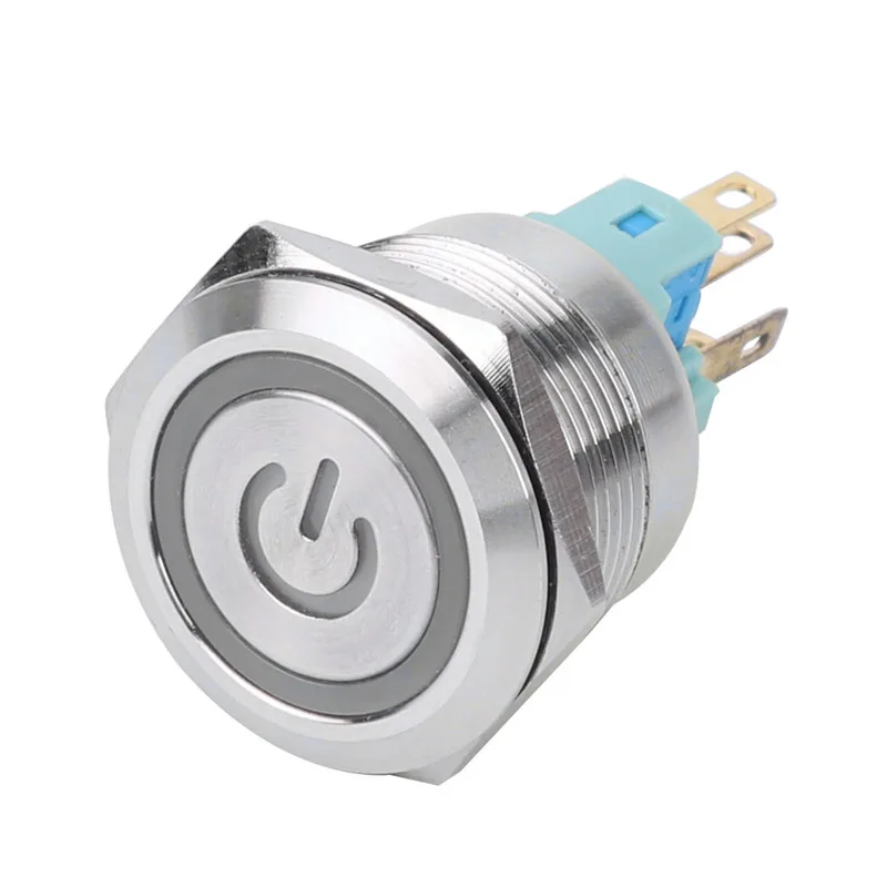 22 мм Мощность Марка латунь пуш ап Водонепроницаемая кнопка переключателя