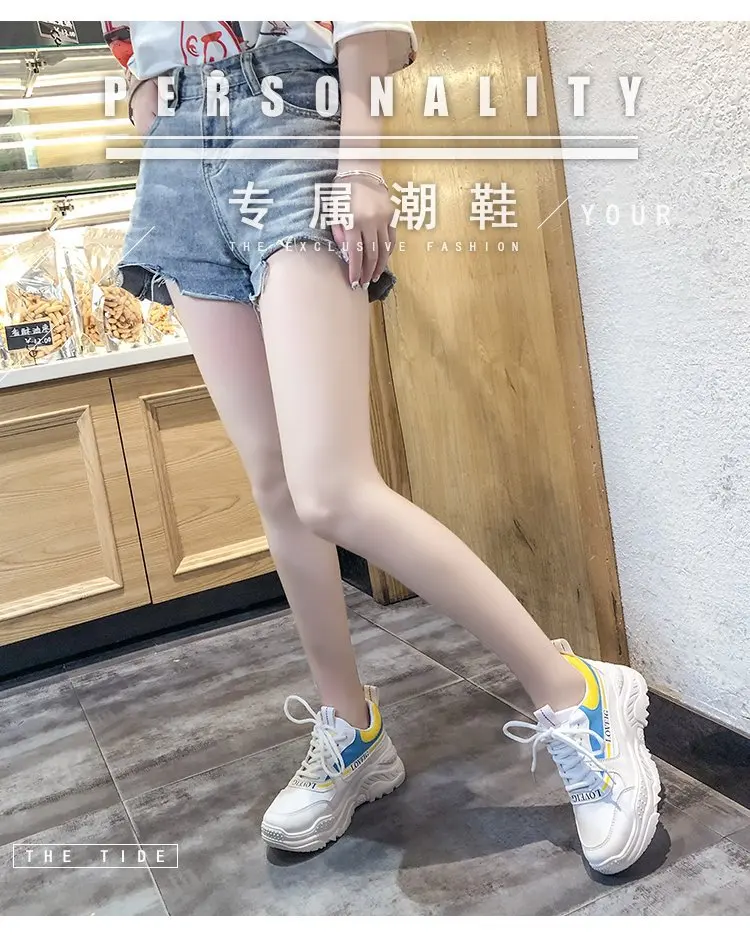 ALL YIXIE Новые искусственные кожаные женские платформенные кроссовки модные Casual белые увеличенные женские кроссовки большого размера 41