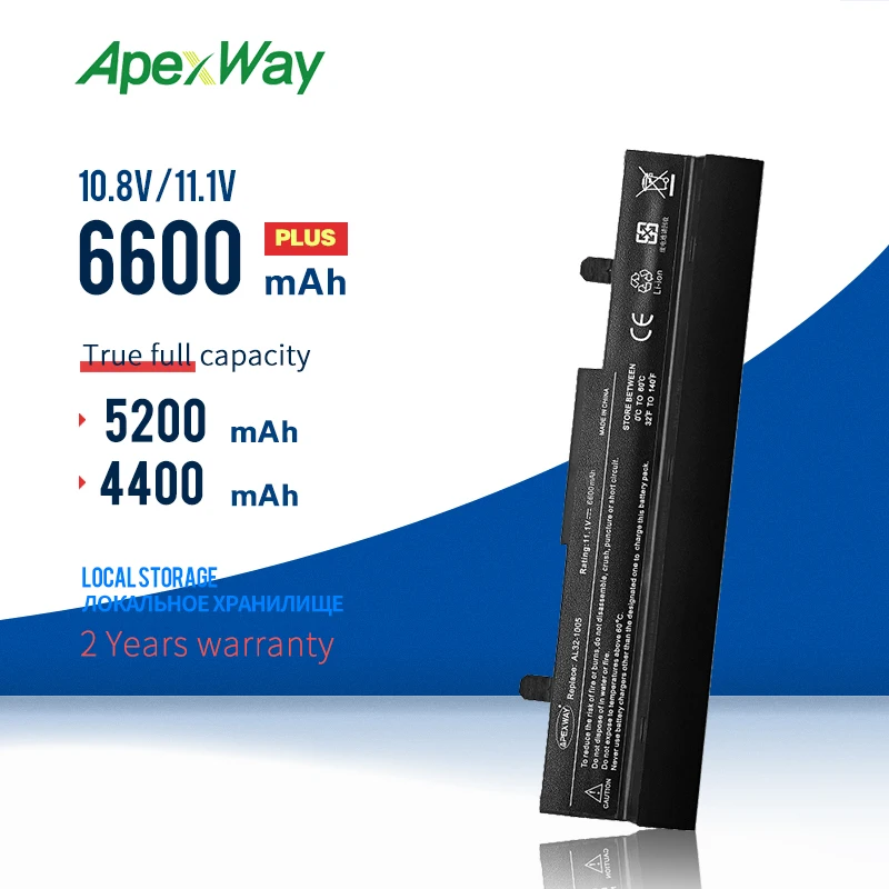 Аккумуляторная батарея 11 1 В 6 элементов для Asus Eee PC 1001 1001HA 1001P 1001PX 1005 1005PX 1005H 1005HA