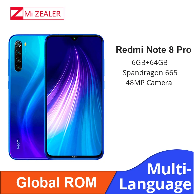 Xiaomi Redmi Note 8 с глобальной прошивкой 6 ГБ ОЗУ 64 Гб ПЗУ восьмиядерный смартфон Snapdragon