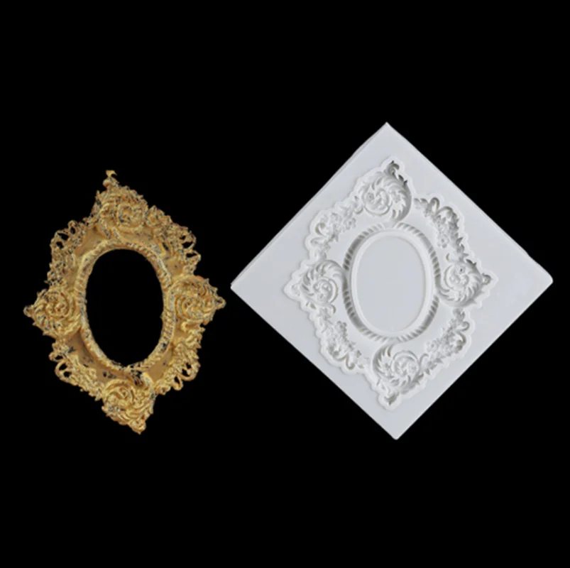 Силиконовая форма 1 шт. для выпечки торта инструменты украшения Ретро рамка