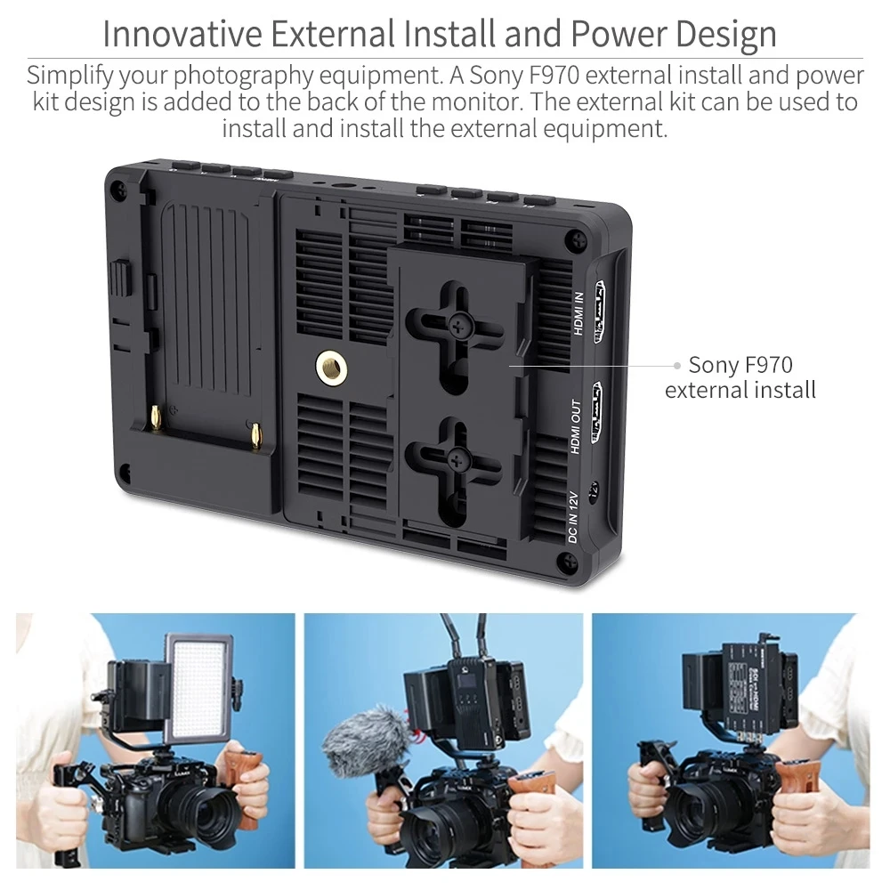 Монитор для камеры FEELWORLD F5 Pro 5 дюйма IPS FHD1920x1080 4K HDMI |