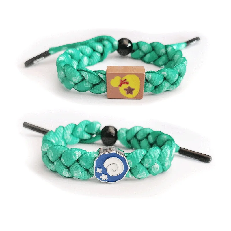 

Popular Animal Crossing Key Chain Handmade Woven Hand Strap Keychain Animal's Surrounding The Game Shoelace Bracelet Keyring