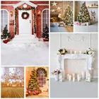 Виниловый фон для детской и семейной фотосъемки с изображением белых цветов в гостиной и снежного венка