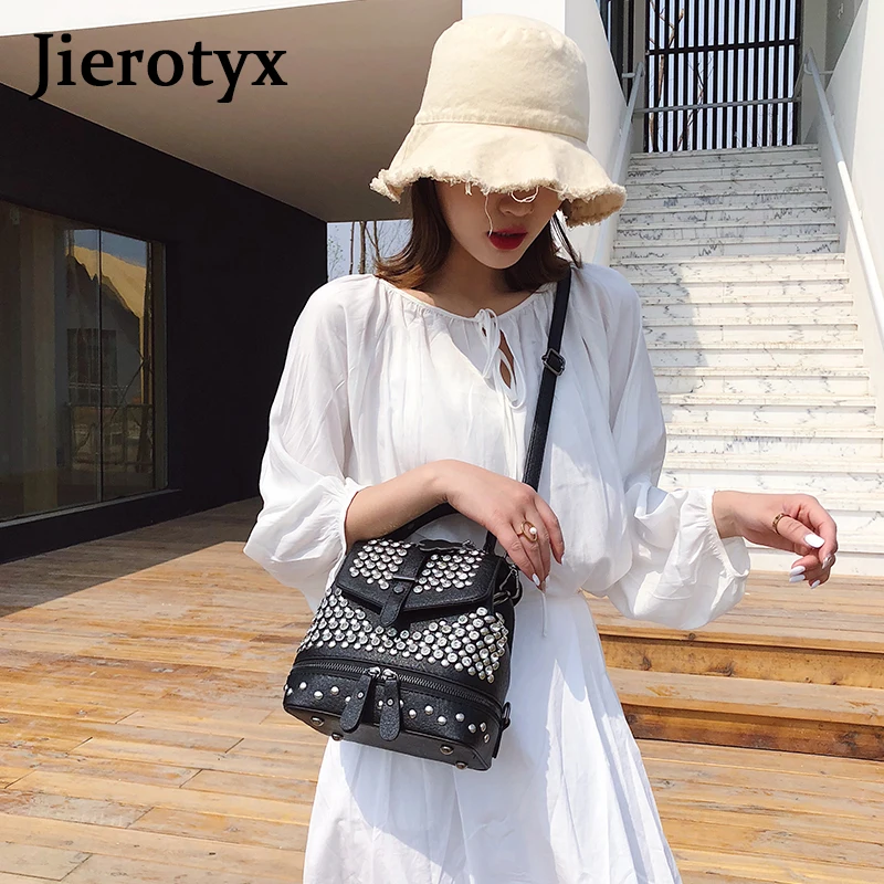 JIEROTYX, Новое поступление, элегантный дизайн, из искусственной кожи, женская модная сумка на плечо с бриллиантами для девочек, Повседневная дорожная женская школьная сумка