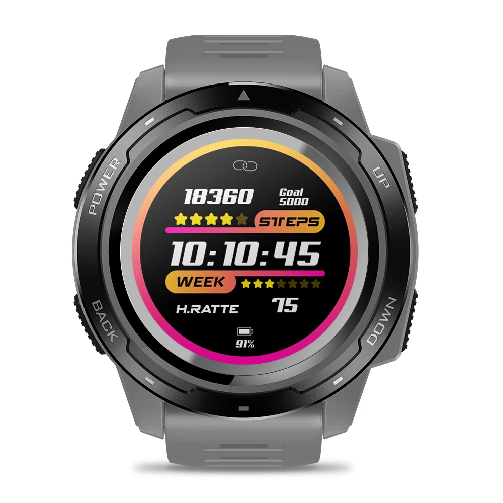 Мужские умные часы Zeblaze VIBE 5 IP67 водонепроницаемые с цветным экраном и