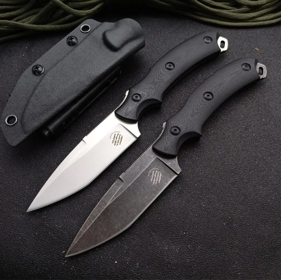 

OIMG Bastinelli BAS03V2 Black Panther RAID Commando Fixed Straight Knife Outdoor Camping Hunting Kitchen Fruit EDC KNIVES