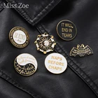 Панк летучая мышь баннер Эмаль Булавка предложение Инь Ян Бага диаграмма брошь на рюкзак значки готические Подарки для женщин пользовательские ювелирные изделия оптом