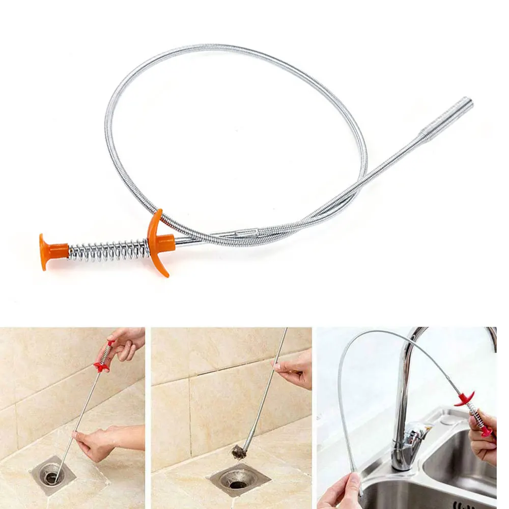 60 см щетка для чистки канализации дома Сгибаемая Раковина Ванна Туалет земснаряд