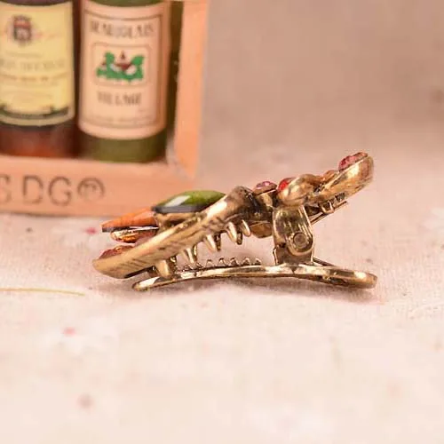 Retro Tulip Flower Small Hair Clip Antique Bronze Plating Jewelry For Women Classsic Hairgrips Accessories | Украшения и