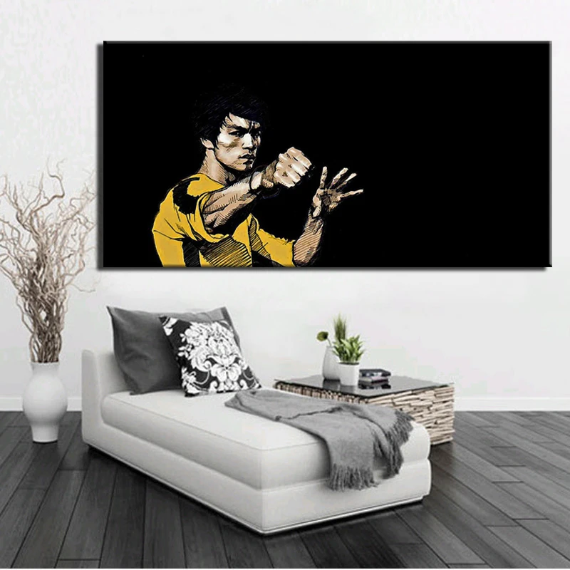 

Bruce Lee Posters Kung Fu Superstar Pictures Canvas Painting Kung Fu Posters Prints Wall Art for Living Room Decor Home Cuadros