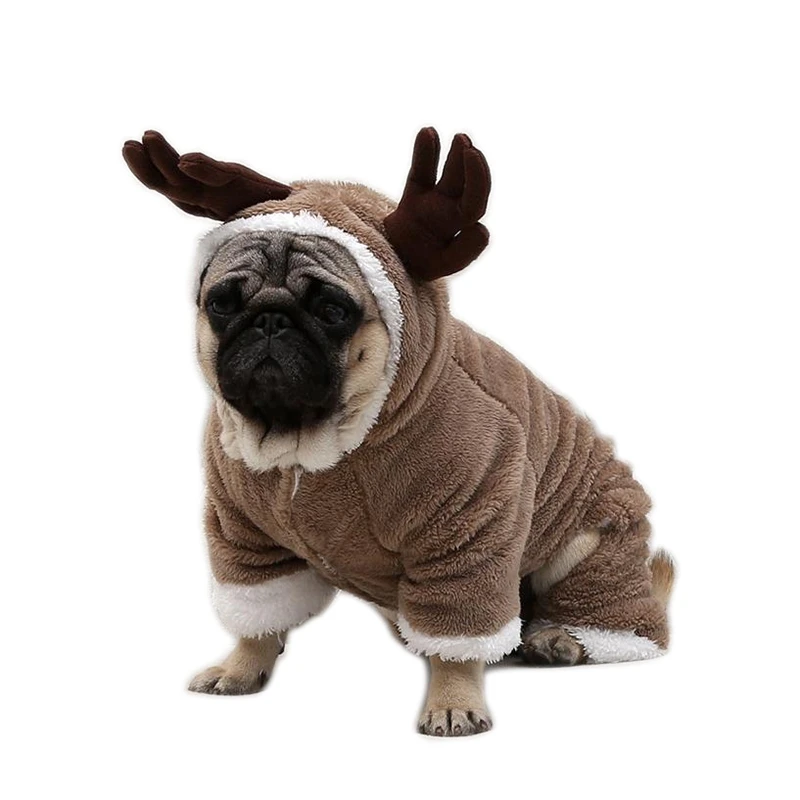 Новое пальто для собаки теплое собачий костюм Рождественская Одежда собак